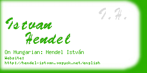 istvan hendel business card
